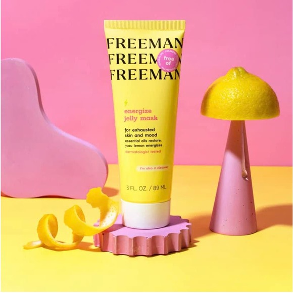 NWOT Freeman Energize Yuzu Lemon Jelly Off Facial Mask for Dry Skin 3 fl oz - Picture 3 of 8